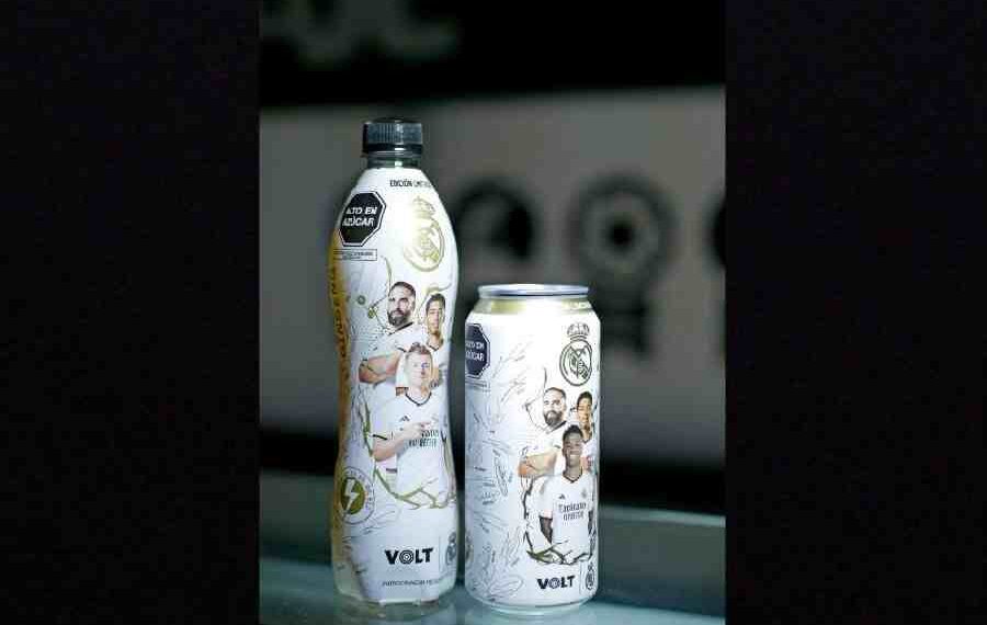¡Edición galáctica! VOLT y Real Madrid lanzan latas y botellas firmadas