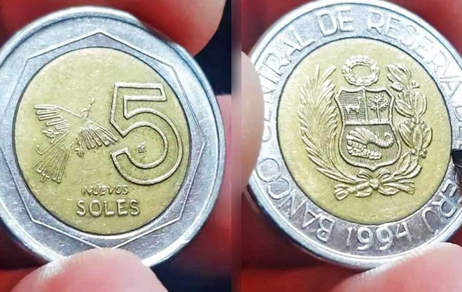 Monedas 5 céntimos peruanos