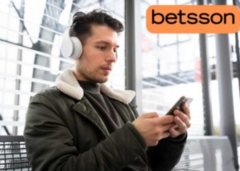Betsson hombre apostando en un smartphone
