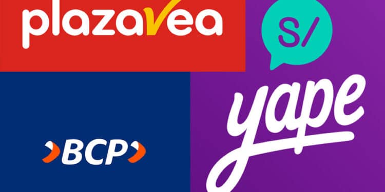 Plaza Vea BCP y Yape logos