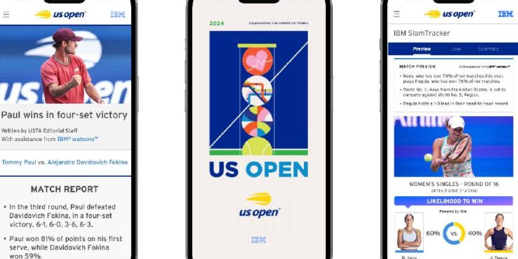 IBM y la USTA ofrecen funciones nuevas y mejoradas de IA generativa para las plataformas digitales