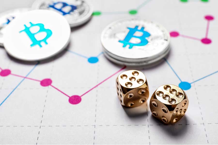 dados y monedas de bitcoin para casinos