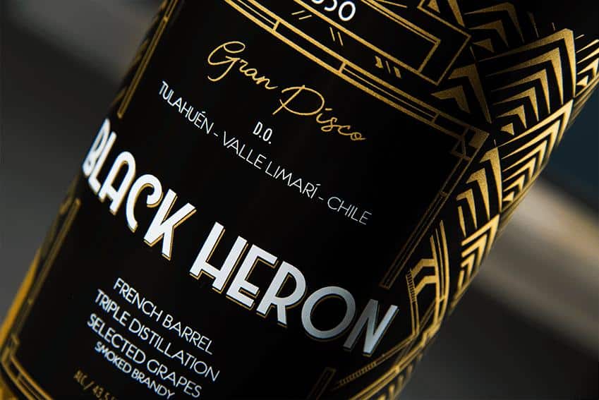 BLACK HERON pisco chileno