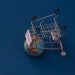 carrito de compra supermercado y globo comportamientos de consumo