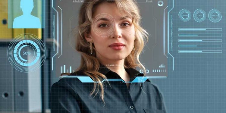 mujer biometría tecnología