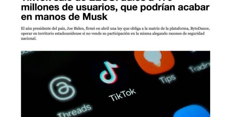 ¿Va Elon Musk a comprar TikTok en EE.UU.?