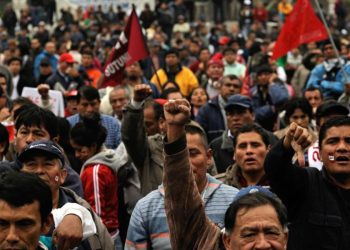 Huelga de trabajadores en Perú