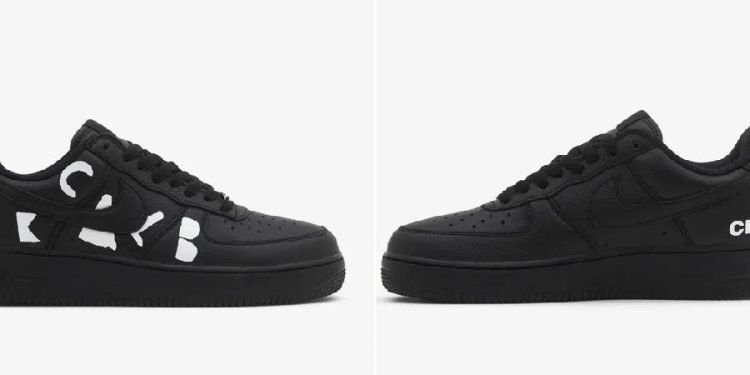 Colaboración de impacto: Black Comme des Garçons y Nike fusionanestilos en las Air Force 1