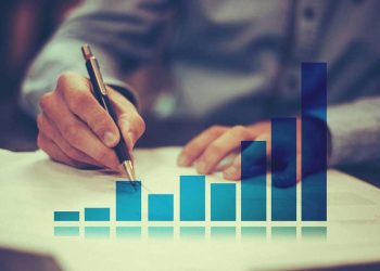 emprendedor diagrama gráfico hombre firmando