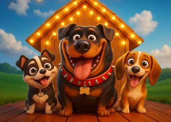 Bet on Win perritos animados felices