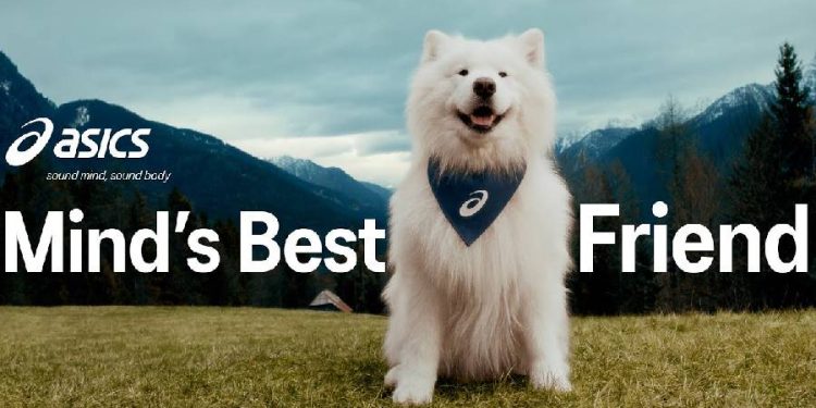 Un perro embajador de Asics impulsa el bienestar mental y físico
