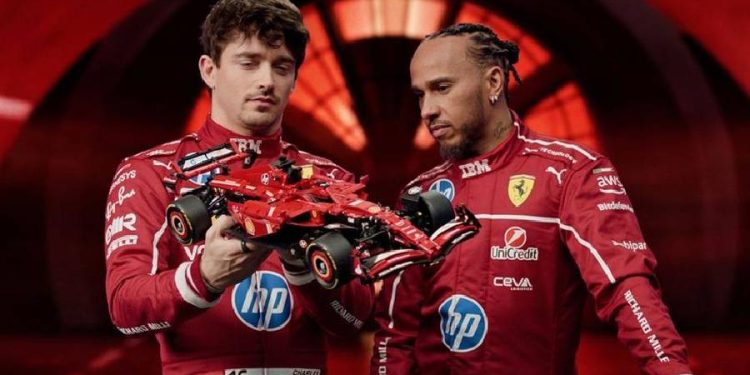 Lewis Hamilton y Charles Leclerc ponen a prueba sus habilidades con el Ferrari SF-24 LEGO® Technic™