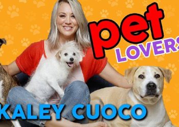 Kaley Cuoco sorprende al probar suplemento de su marca para perros