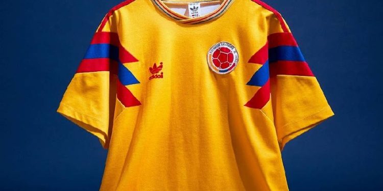 Adidas lanzará la reedición de la camiseta de Colombia para la Copa del Mundo de 1990