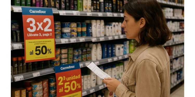 ¿Qué promo te conviene más en Carrefour España? Entre el 3x2, la 2ª unidad y el descuento directo