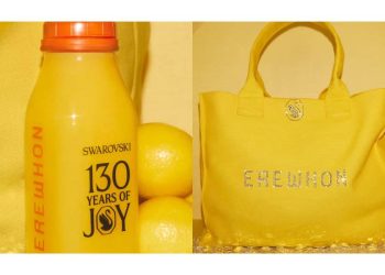 Swarovski celebra 130 años fusionando lujo y bienestar con Erewhon: jugo edición limitada y tote con cristales