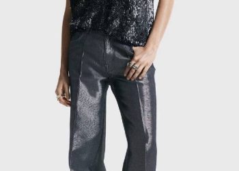 Vaqueros con brillo de H&M: la estrella discreta para tus cenas navideñas