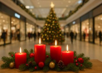La tradición ilumina la Navidad, velitas y novenas en los centros comerciales de Colombia