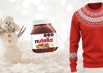 Nutella lanza suéteres navideños reversibles en edición limitada