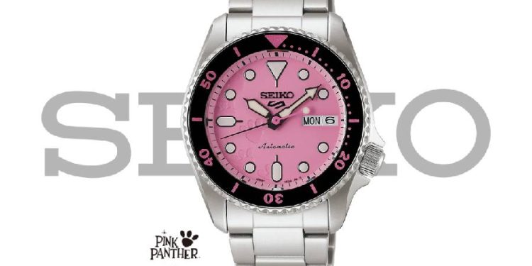 Seiko presenta un 5 Sports rosa inspirado en la Pantera Rosa