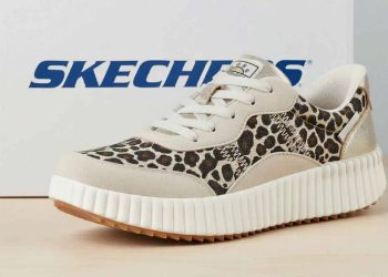 Skechers BOBS Vista Casual Stroll: elegancia diaria con toque animal print