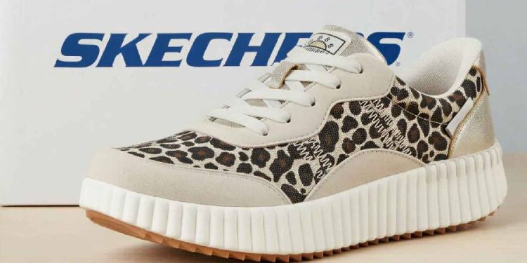 Skechers BOBS Vista Casual Stroll: elegancia diaria con toque animal print