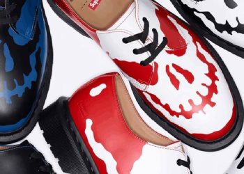 Supreme x Dr. Martens: calaveras en cuero para 1461