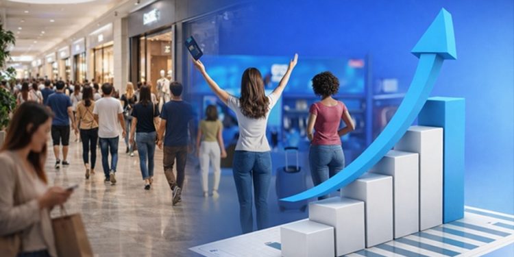 Centros comerciales 2026, más visitas, menos ticket y récord en ventas