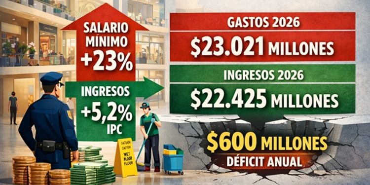 El desafío financiero de los centros comerciales ante el salario 2026