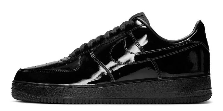 Charol y calle: Air Force 1 Low Black Patent