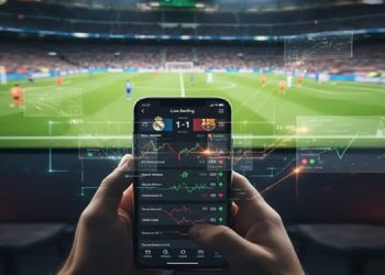 El jugador realiza una apuesta mientras mira el juego