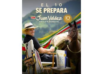 Juan Valdez y James juegan en equipo
