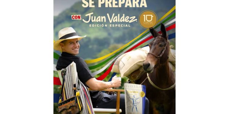 Juan Valdez y James juegan en equipo
