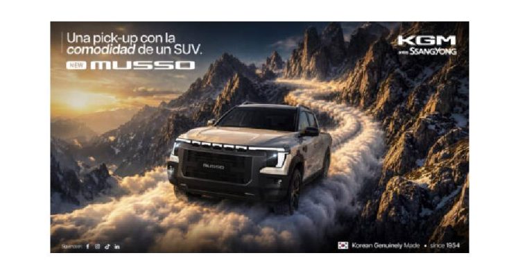 KGM introduce la renovada camioneta Musso al retail automotriz